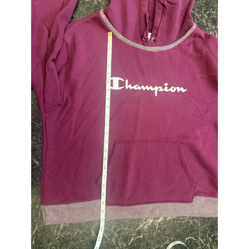 Champion Sweatshirt Hoodie Pullover Women's XXL Purple Silver Trim Long Sleeve - Picture 7 of 7